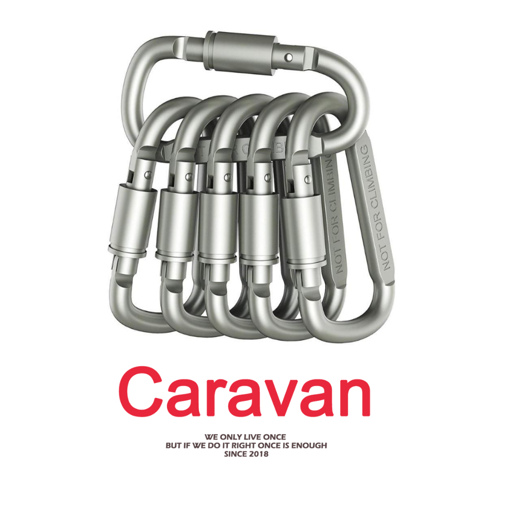 Caravan Crew Keychain (1ชิ้น) พวงกุญแจรถยนต์ *ไม่ใช่สำหรับการปีนเขา* พวงกุญแจเท่ๆ พวงกุญแจรถมอไซ