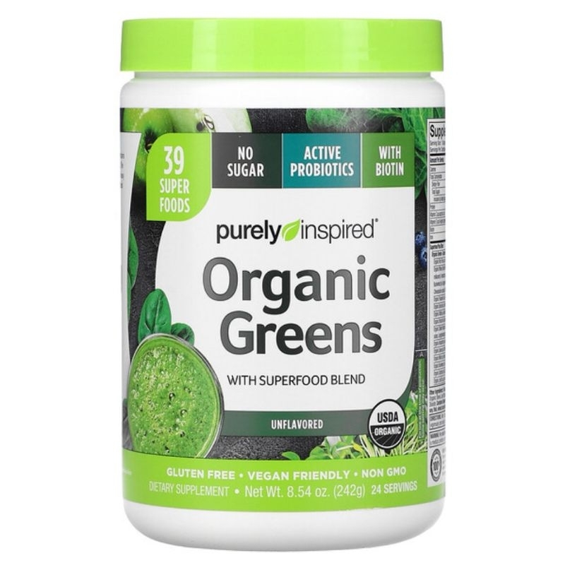 Purely​ Inspired, Organic Greens with Superfood Blend, Unflavored, 8.54 oz (242 g)