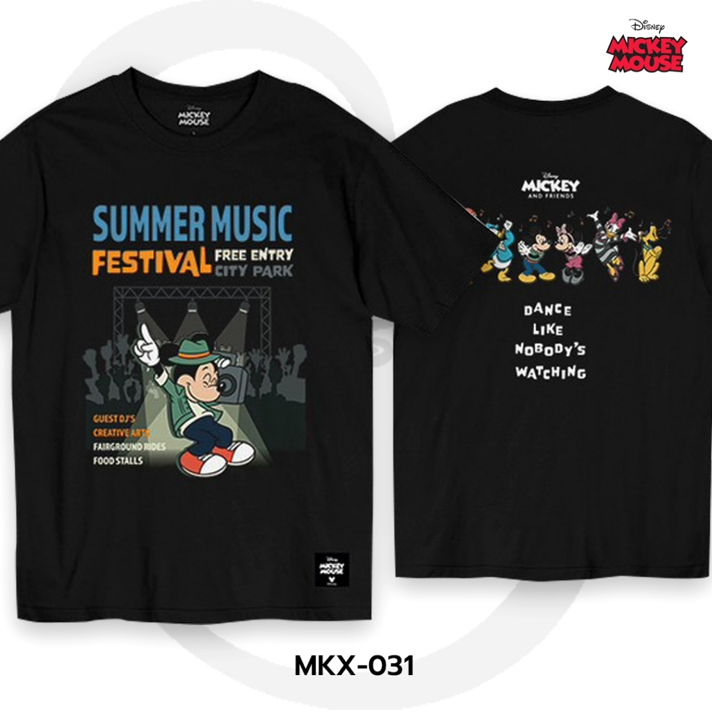 Power 7 Shop เสื้อยืดการ์ตูน มิกกี้เมาส์ ลิขสิทธ์แท้ DISNEY (MKX-031)