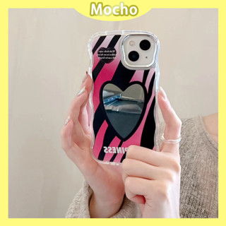 💕พร้อมส่ง💕iPhone 14 13 12 11 Pro Max เคส for เคสไอโฟน11 น่ารัก บางเบาพกพาง่าย การ์ตูน รูปหัวใจ กระจกเงา เรียบง่าย Case