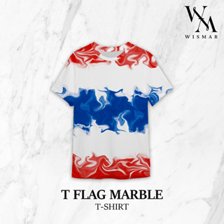 เสื้อยืดลายหินอ่อน(สีทีแฟล็ก): T Flag Marble T-shirt (Short-Sleeve)