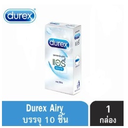 พร้อมส่ง💥Durex Airy ดูเร็กซ์ แอรี่ ถุงยางอนามัยแบบบาง ขนาด 52 mm บรรจุ 10 ชิ้น ถุงยางอนามัยโปร่งแสง มีสารหล่อลื่นปลอดภัย