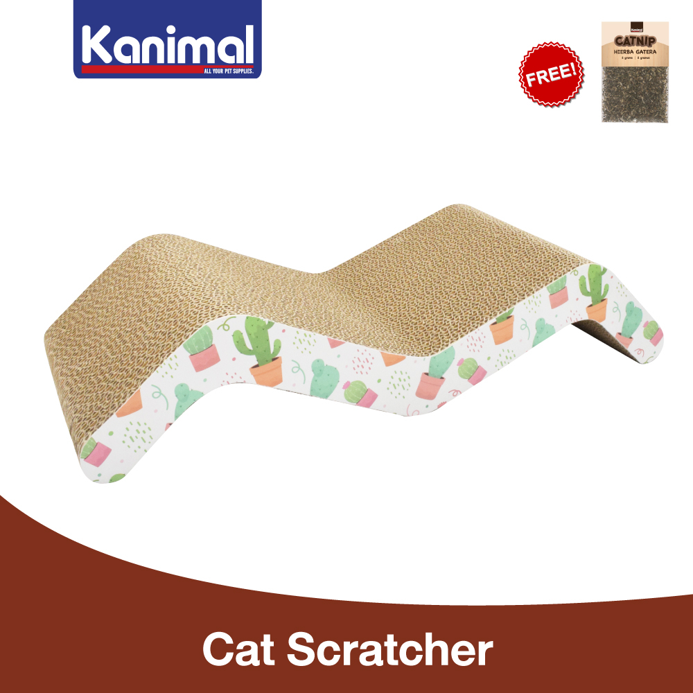 [77619] Kanimal Cat Toy ของเล่นแมว ที่ลับเล็บแมว รุ่น M-Shaped สำหรับแมวทุกสายพันธุ์ Size M 50x20x10 ซม. แถมฟรี! Catnip