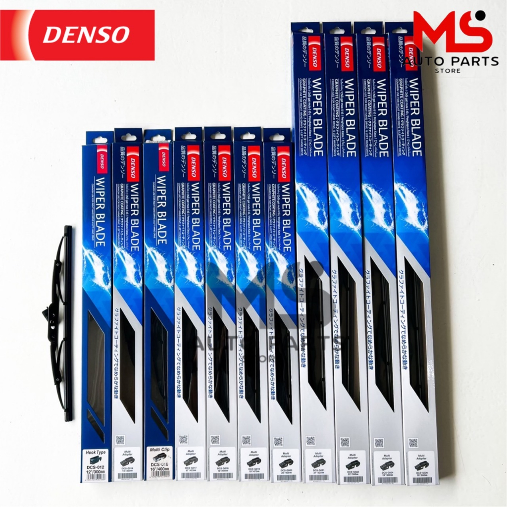 ใบปัดน้ำฝนรถยนต์ DENSO ขนาด 12-26 นิ้ว รุ่น DCS WIPER BLADE เเท้100%  คู่+เดี่ยว