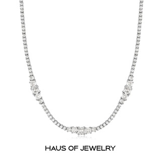 Haus of Jewelry - LUV AJ COLETTE BALLIER NECKLACE สร้อยคอประดับเพชรคิวบิกเซอร์โคเนีย (Cubic Zirconia)