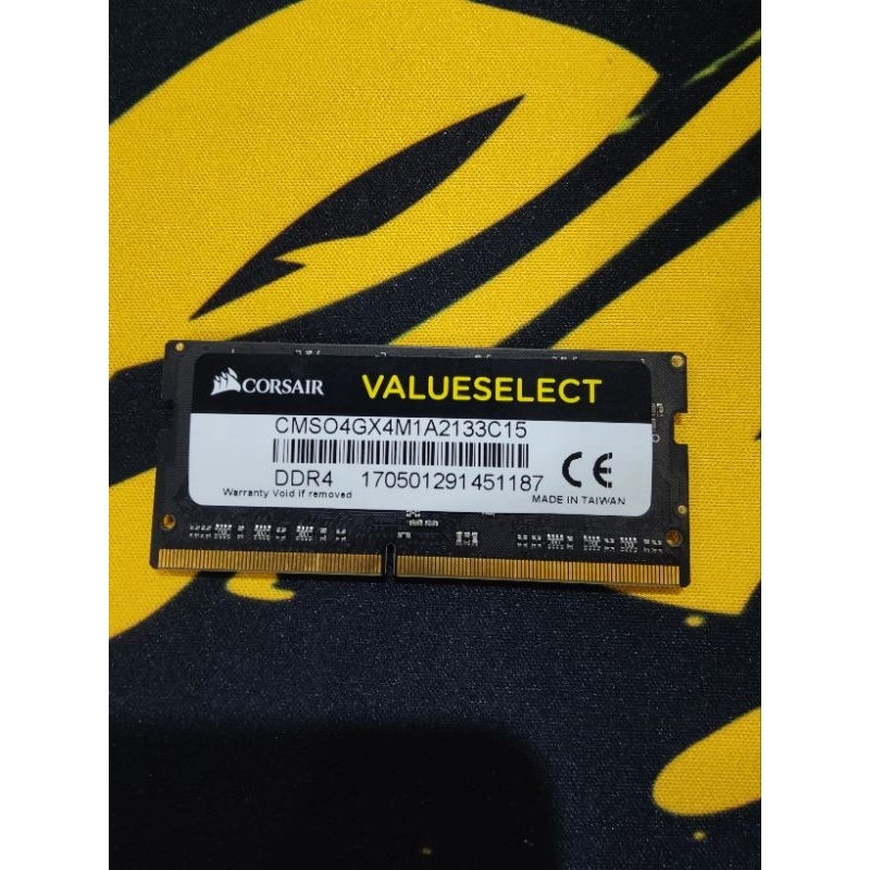 แรม Notebook CORSAIR RAM VALUE SELECT 4GB (1 x 4GB) DDR4 DRAM 2133MHz C15 Memory