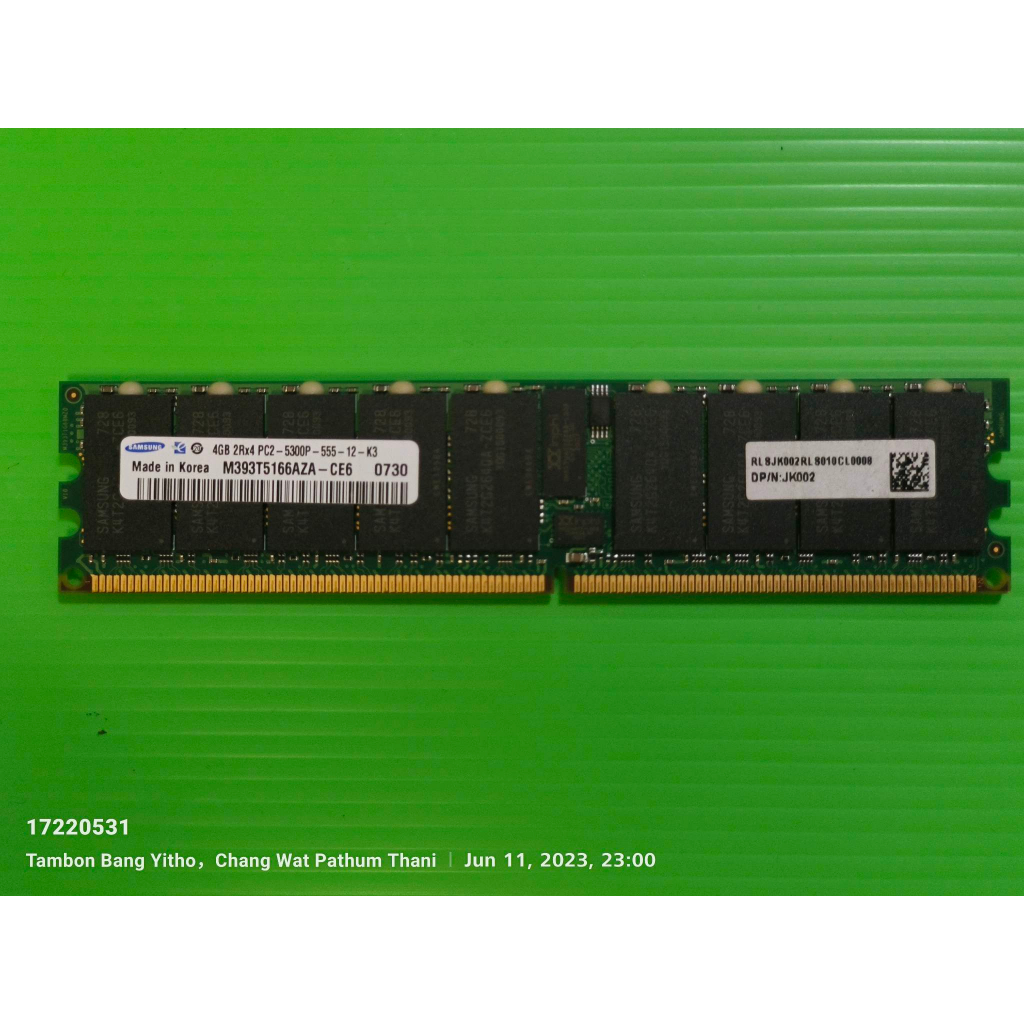 แรม DDR2 4GB 2Rx4 PC2 5300P 555 12 K3 M393T5166AZA