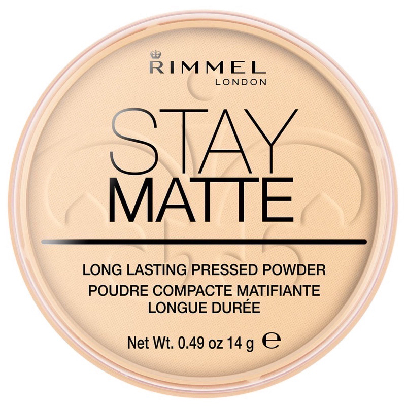 Rimmel Stay Matte Longlasting Pressed Powder #001 สำหรับผิวปกติ ของแท้ พร้อมส่ง