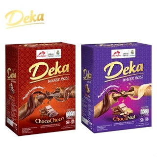 Deka เวเฟอร์โรล สอดไส้ช็อคโกแลต/ผสมถั่ว 1 กล่อง 24 ชิ้น