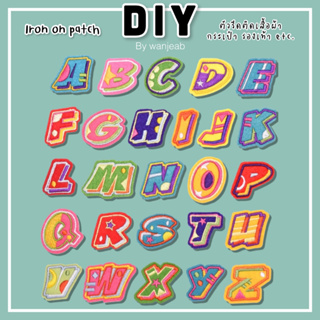 DIY ตัวรีดติด A-Z รีดกับวัสดุที่เป็นผ้าได้หลากชนิด ติดบนอุปก…