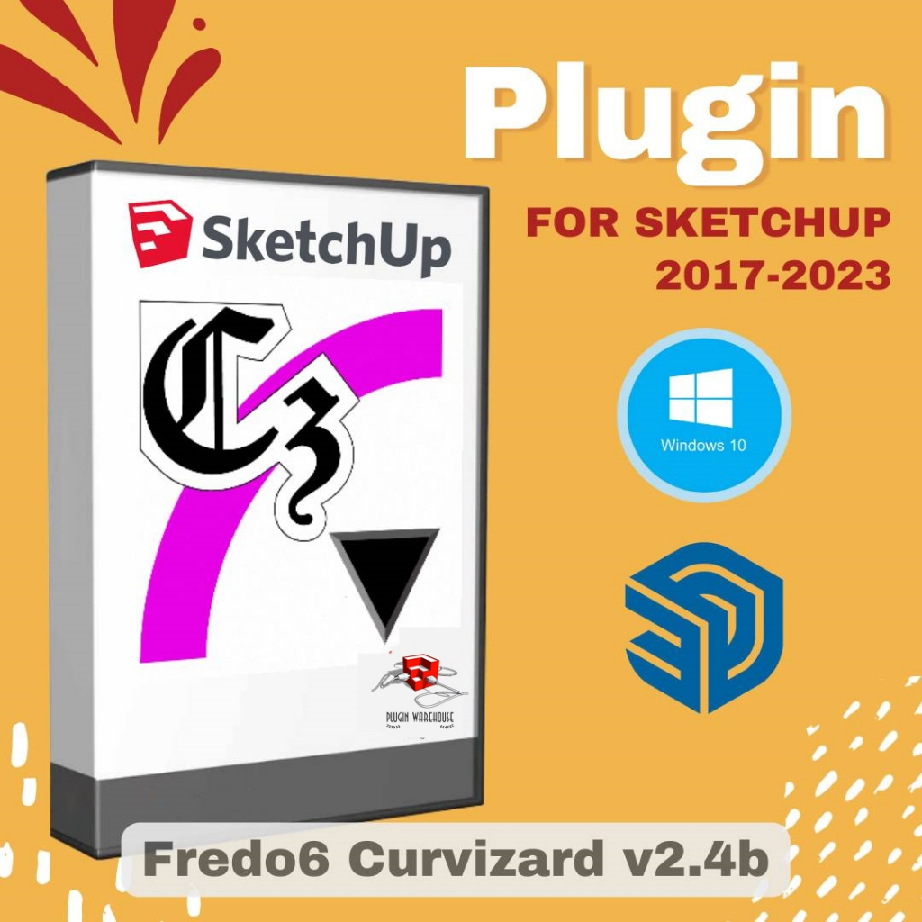 [E69] Fredo6 Curvizard v2.4b ( ปลั๊กอินสร้าง Curve ) | for Sketchup 2017-2023
