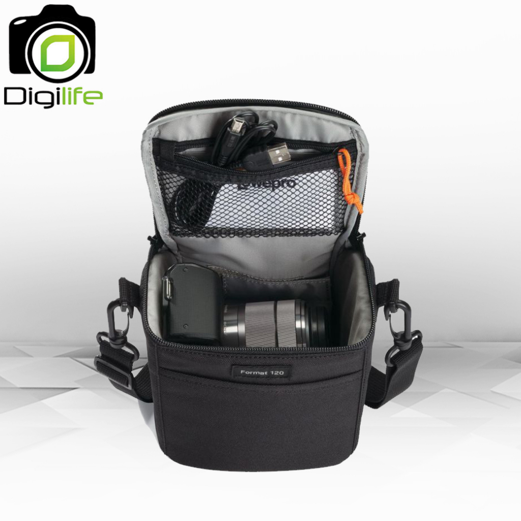 Lowepro Bag Format 120 Black - กระเป๋ากล้อง มิลเรอร์เลส กล้องวิดีโอขนาดเล็ก กล้อง ActionCam ฯลฯ