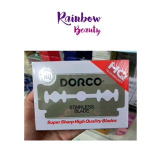 กล่องใหญ่ 100 ใบ แท้ Dorco Stainless Blade ใบมีดโกน ตราดรอโก้ ใบมีด 2คม ผลิตจากสแตนเลส อย่างดี 1แถวบรรจุ 100ใบ ดองโก้