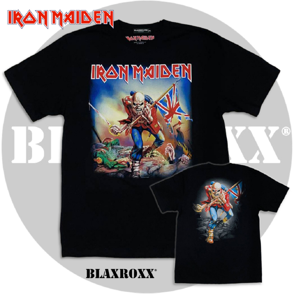 BLAXROXX® | ลิขสิทธิ์แท้ Iron Maiden® | IRM011 | เสื้อยืดคอกลม แขนสั้น | สกรีนลายคมชัด | Cotton100%