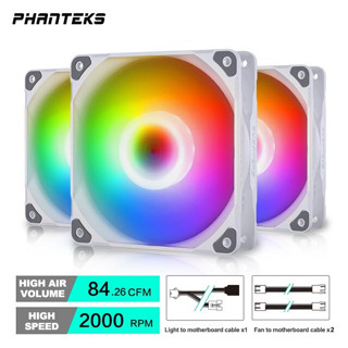 FAN Phanteks M25 PWM D-RGB, 3 Pack - 120mm 140mm White / ฺBlack รับประกันศูนย์ไทย