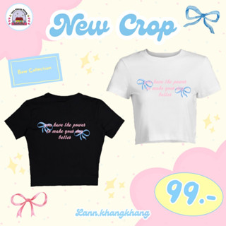 ฺBOW CROP เสื้อครอปสไตล์เกาหลีสุดคิ้ว