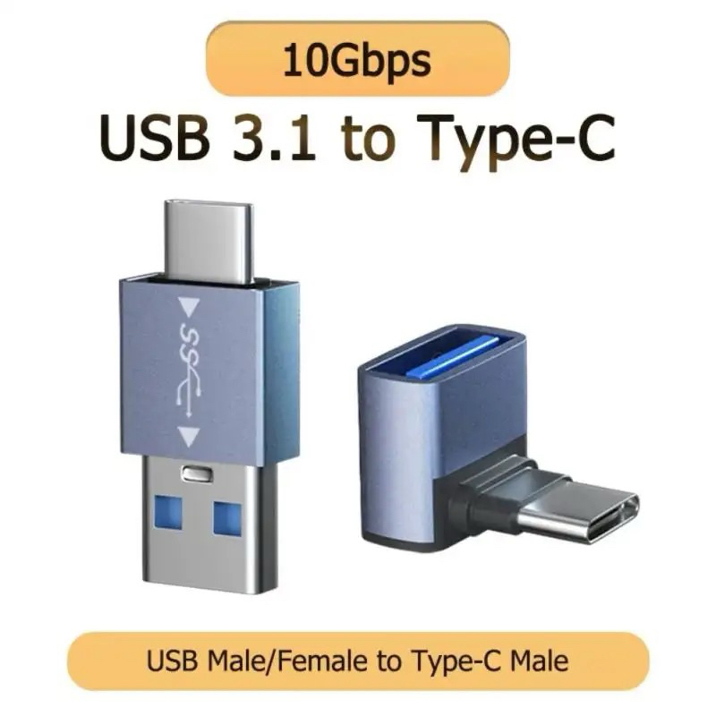 USB 3.1ไปยัง Type-C OTG Adapter 90องศาชาร์จเร็วชาร์จ USB3.1อะแดปเตอร์ข้อมูล usbc 10Gbps สำหรับ MacBook Pro
