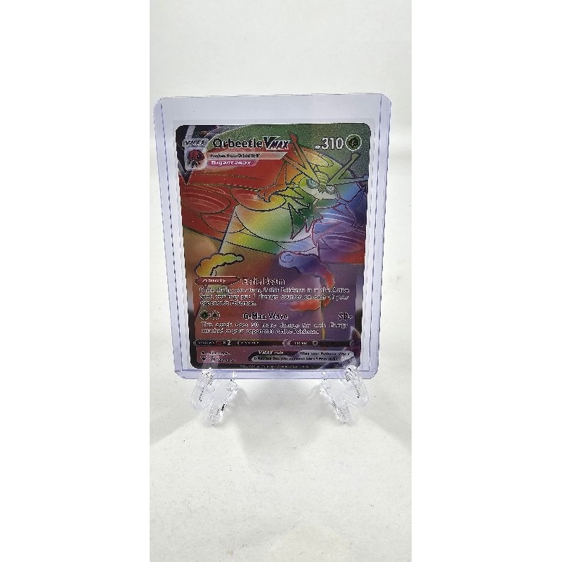 Pokemon Card "Orbeetle Vmax Rainbow 186/185" Eng Vivid Voltage