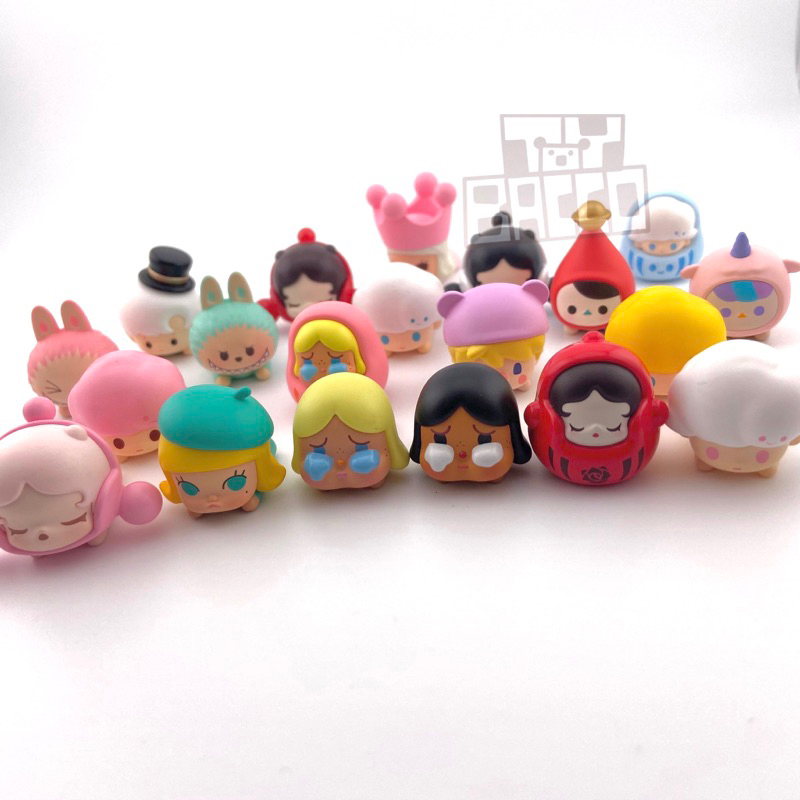 [พร้อมส่ง] Pop Bean Vol.3 Lying Baby โมเดลตัวจิ๋ว Art toy [ของแท้ Pop Mart] Crybaby Dimoo Molly Skullpanda