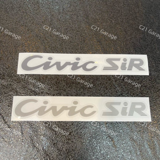 สติกเกอร์ Civic SiR Sticker ฝาท้ายรถตัวนอก งานสกีนใส3M+เคลือบใสกันuv civic Eg 3door 3ดอ ปี90-95