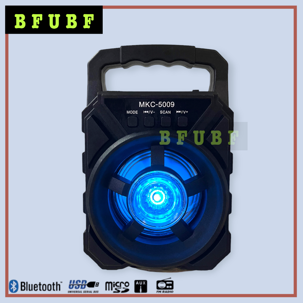 ลำโพง Bluetooth ไร้สาย, ซับวูฟเฟอร์ (รองรับไมโครโฟน, บลูทู ธ , USB, การ์ด TF, วิทยุFM,แสดงแบตเตอรี่，AUXอินพุตเสียง) ลำโพ ราคา ถูกที่สุด ดีลบีเคเค แกลเลอรีภาพที่ 7