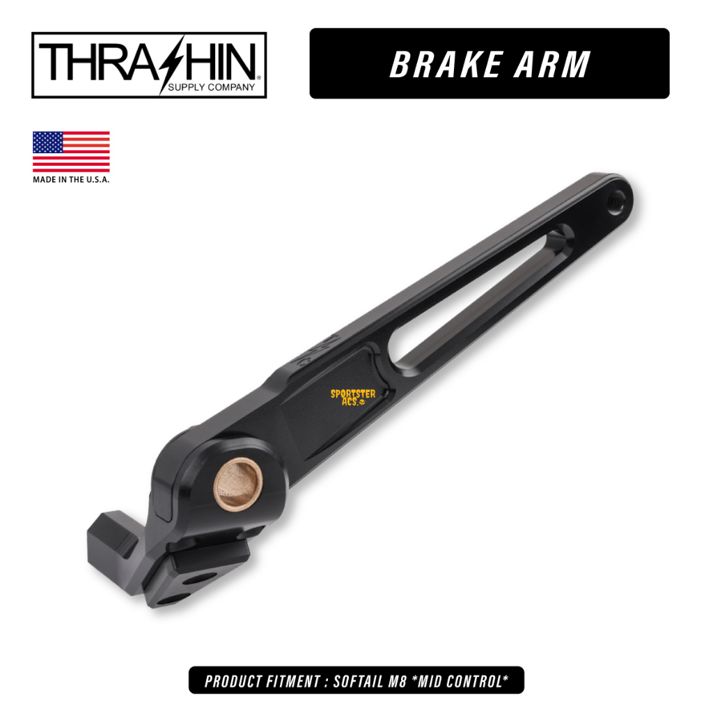 Thrashin Supply - Brake Arm ขาเบรคสำหรับ Harley Softail M8 Mid Control