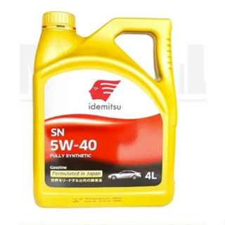 IDEMITSU SN 5W40 FULLY SYNTHETIC อิเดมิซึ 5w40 ขนาด 4 ลิตร พร้อมกรองเครื่อง ฟรี