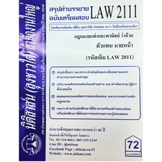 สรุปคำบรรยาย LAW2111 (LAW 2011) กฎหมายแพ่งและพาณิชย์ว่าด้วยตัวแทน นายหน้า