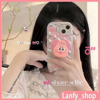 💖New 💖iPhone 14 13 12 11 Pro Max เคส for เคสไอโฟน11 น่ารัก บางเบาพกพาง่าย การ์ตูน เรียบง่าย กันกระแทก พร้อมขาตั้ง Case