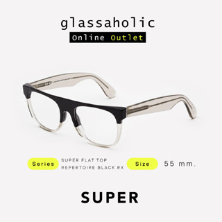 [ลดแรง] กรอบแว่นสายตา SUPER by RETROSUPERFUTURE รุ่น SUPER FLAT TOP REPERTOIRE BLACK RX ทรงเหลี่ยม ดีไซน์หล่อเท่