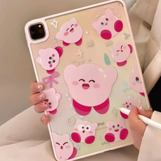 🎁ส่งของขวัญ🎁Kirby การ์ตูน แผ่นหลังอะคริลิค เคส for iPad Gen10 10.9 2022 Gen9 10.2 pro 11 2021 เคสไอแพด Air4 5 Case