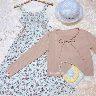 (ส่งฟรี) New เดรสพร้อมเสื้อคลุม แบบยาววว🧸💖