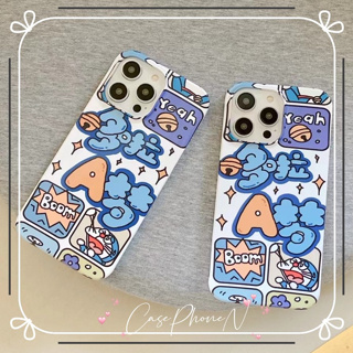 เคสไอโฟน iphone 11 14 Pro Max บุคลิกภาพ กราฟ โดราเอมอน ขอบเต็ม ป้องกันการตก เคส iphone 12 13 Pro Case for iPhone