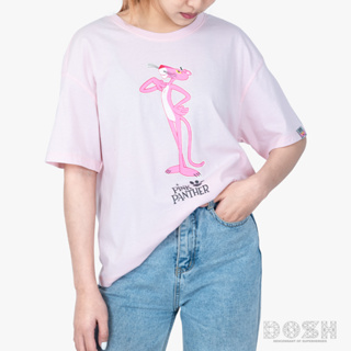 DOSH WOMENS CROPPED TOPS PINK PANTHER เสื้อยืดทรงครอปหลวม ผู้หญิง DPPWT1003-PI