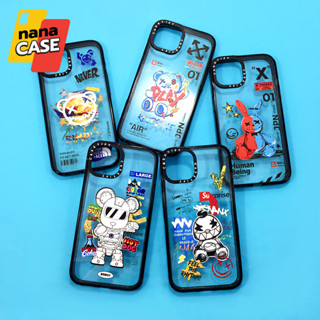 พร้อมส่ง i7+ iXR i11 i13 i13 Pro Max i14 Pro Max เคสขอบสีหลังใสกันเลนส์กล้องสีสดใส พิมพ์ลายการ์ตูน ใช้ได้ทั้งชายและหญิง