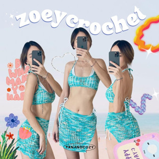 tanandcozy - Zoey Crochet ชุดเซ็ท สีฟ้า น่ารักน่าใจ