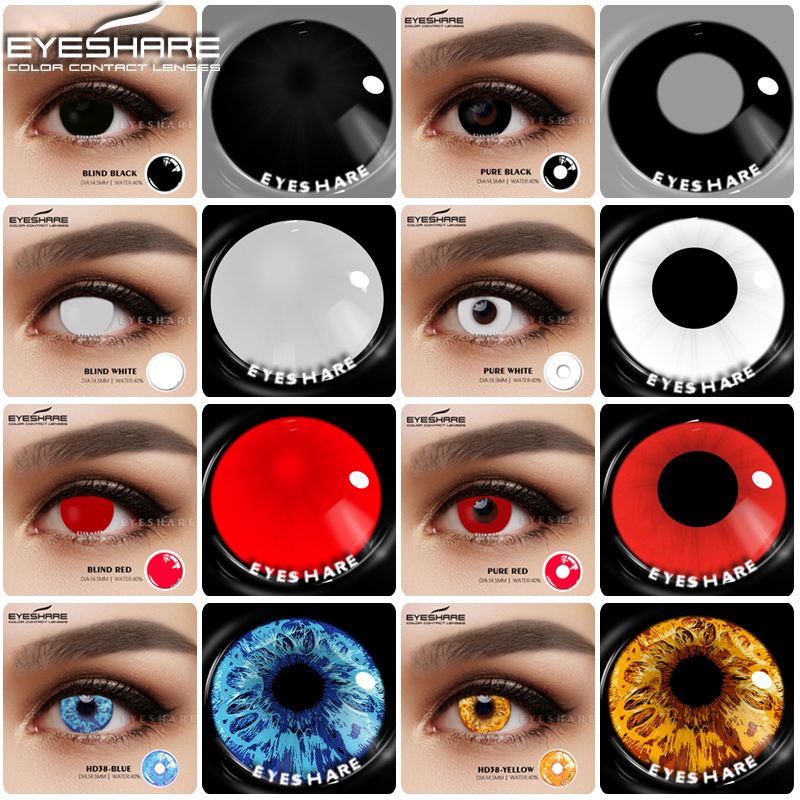 ส่งไวจากไทย คอนแทคเลนส์ Cosplay ตัวละครฮัลโลวีน สวมบทบาท 14.5MM.1คู่ สีใสสุดๆ ลายการ์ตูนอนิเมะ คอนแทคเลนส์แห่งปี
