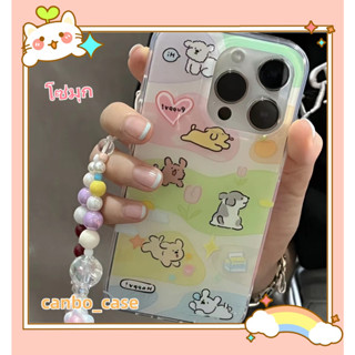 🎁ส่งของขวัญ🎁เคสไอโฟน สำหรับ 11 14 for iPhone Case 13 12 Pro Max น่าสนใจ แฟชั่น โซ่มุก กันกระแทก เคสนิ่ม เคสโทรศัพท์