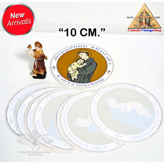 สติกเกอร์ติดรถยนต์ ติดกระจก รูปนักบุญอันตน แห่งปาดัว รูปพระคาทอลิก Catholic St.Antony sticker