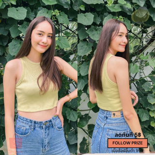 𝙣.𝙨𝙞𝙨𝙩𝙖𝙘𝙡𝙤𝙨𝙚𝙩𝙨 - [Croptop] ❤︎ เสื้อกล้ามครอป ผ้าร่อง สีสดใส น่ารักๆ ป้าย :: MM|KOREA