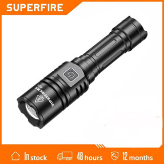 พร้อมส่ง Superfire A21 กำลังไฟ 7W 380 Lumens ไฟฉาย LED ซูมได้  ไฟฉายชาร์จไฟได้  Type-C แบตเตอรี่ในตัว