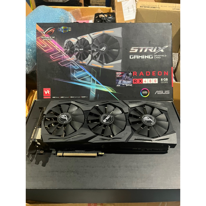 RX 480 8GB Rog Strix ตำหนิ หน้ากากตัวยึดหัก