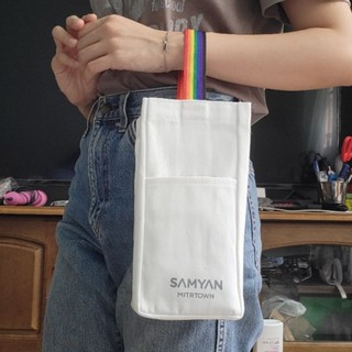 Samyan mini tote bag ถุงผ้า ใส่แก้วน้ำได้ ถุงใส่แก้ว ถุงหิ้ว Pride rainbow