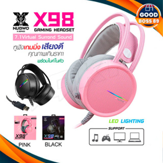 NUBWO X98 หูฟังเกมมิ่งเสียงดี 7.1 หูฟังคอม Gaming headset สาย USB Surround 7.1 goodboss89