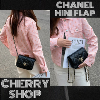 💯ชาแนล🍒Chanel MINI FLAP BAG AS3979 กระเป๋าสะพายข้างผู้หญิง/กระเป๋าร่อซู้ล🍒