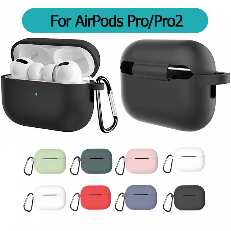 เคสซิลิโคนนิ่ม พร้อมพวงกุญแจ สําหรับป้องกันหูฟัง For AirPods Pro/Pro2 Case ที่ครอบหูฟัง