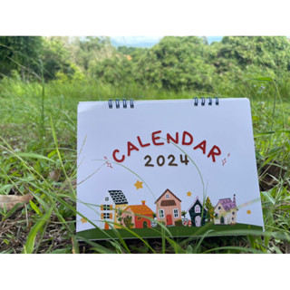 Celendar 2024 ปฏิทินตั้งโต๊ะ 6x8 นิ้ว แนวนอน มี (วันหยุดนักขัตฤกษ์/วันพระ) งานทำมือ 11