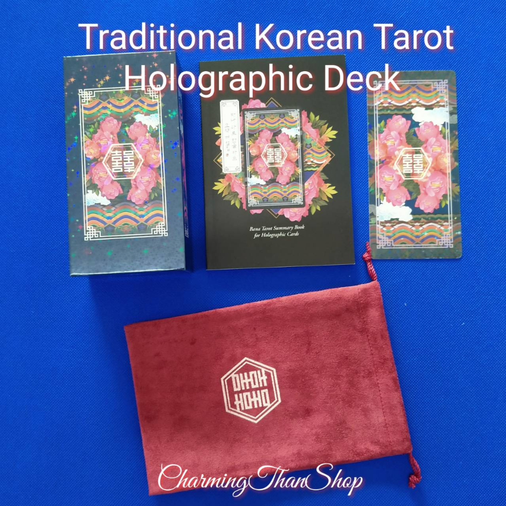 ไพ่ทาโรต์ ไพ่ยิปซี ไพ่ออราเคิล TAROT ORACLE CARDS : TRADITIONAL KOREAN TAROT - HOLOGRAPHIC DECK (with pouch) แท้ 100%