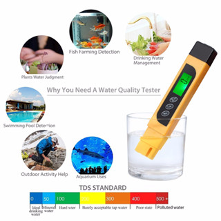 3 in1 Professional Quality TDS &amp; EC +Temperature Meter Water Quality