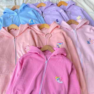 เสื้อฮู้ดแขนยาว ซิปหน้าลายหมีแคร์แบร์